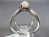 LARGE 2.06CT DIAMOND AAA AUSTRALIAN OPAL & RUBY 14K WHITE GOLD CRISS CROSS RING