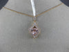 1.13CT DIAMOND & AAA MORGANITE 14KT WHITE & ROSE GOLD TRILLION FILIGREE PENDANT