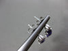 ESTATE 1CT DIAMOND & AAA AMETHYST 14KT WHITE GOLD CLASSIC POST HANGING EARRINGS