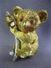 ANTIQUE LARGE DIAMOND & AAA RUBY 18KT GOLD AUSTRALIAN KOALA TEDDY BEAR PIN #1441
