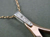 ESTATE LARGE .40CT DIAMOND 14KT WHITE & ROSE GOLD 3D CHOCOLATE KISS PENDANT