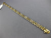 ESTATE 14KT WHITE & YELLOW GOLD 3D HANDCRAFTED X SHAPE LOVE BRACELET #22722