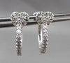 ESTATE  .60CT DIAMOND 14KT WHITE GOLD HEART HUGGIE EARRINGS BEAUTIFUL! #1424