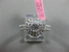ESTATE .95CT HEART DIAMOND 18KT WHITE GOLD 3D DOUBLE HALO HEART ENGAGEMENT RING