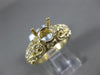 ESTATE .36CT DIAMOND 14K YELLOW GOLD 3D OPEN FILIGREE SEMI MOUNT ENGAGEMENT RING