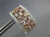ESTATE LARGE 3.63CT WHITE & PINK DIAMOND 18KT WHITE & ROSE GOLD CLIP ON EARRINGS