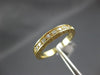 ESTATE .37CT DIAMOND 14KT YELLOW GOLD 3D FILIGREE CHANNEL ANNIVERSARY RING #2775