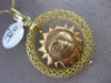 ANTIQUE WIDE 18KT YELLOW & ROSE GOLD 3D HANDCRAFTED ITALIAN ROTATING SUN PENDANT