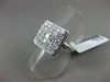 ESTATE WIDE 1.30CT ROUND DIAMOND 14KT WHITE GOLD 3D SQUARE PAVE HAMMER RING