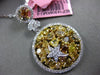 ESTATE 3.96CT MULTI FANCY COLOR DIAMOND 18KT 2 TONE GOLD 3D FLOWER STAR PENDANT