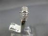 ANTIQUE 1.40CT ROUND DIAMOND 18KT WHITE GOLD 3D CLASSIC CONCAVE FUN RING #9234