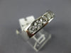 ESTATE LARGE 2.0CT DIAMOND PLATINUM CLASSIC 5mm 6 STONE ROUND CHANNEL MENS RING