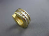 ESTATE 1.0CT DIAMOND 14KT YELLOW GOLD 3D CLASSIC TWO ROW HUGGIE EARRINGS #5319