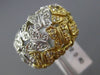 ESTATE LARGE .72CT DIAMOND 14KT WHITE & YELLOW GOLD FILIGREE BUTTERFLY FUN RING