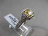 ESTATE 2.26CTW GIA FANCY YELLOW DIAMOND 18KT WHITE GOLD HALO ENGAGEMENT RING