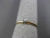ESTATE .10CT DIAMOND 14KT TWO TONE GOLD CLASSIC SOLITAIRE FRIENDSHIP RING #23780