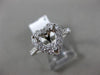 ESTATE .51CT DIAMOND 18K WHITE GOLD 3D HEART SHAPE SEMI MOUNT ENGAGEMENT RING
