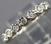 ESTATE .40CT DIAMOND 14KT WHITE GOLD 3D ETERNITY ANNIVERSARY WEDDING RING #26487