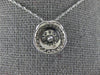 ESTATE .45CT DIAMOND 14K WHITE GOLD CLUSTER HALO MILGRAIN CLASSIC FUN PENDANT