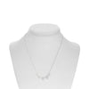 ESTATE .47CT DIAMOND 14K WHITE GOLD CLASSIC JOURNEY CIRCULAR PAVE LOVE NECKLACE