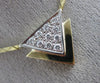ESTATE .40CT DIAMOND 14KT TWO TONE GOLD CLASSIC DOUBLE TRIANGLE NECKLACE #25658