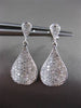 ESTATE LARGE .74CT ROUND DIAMOND 14K WHITE GOLD 3D PEAR FLOATING DROP EARRINGS