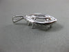 ESTATE .26CT DIAMOND 18KT WHITE GOLD 3D HALO FLOATING SEMI MOUNT PENDANT & CHAIN