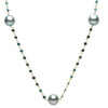 14.57CT AAA TOPAZ & TAHITIAN PEARL 14KT YELLOW GOLD BY THE YARD TIN CUP NECKLACE