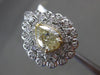 ESTATE LARGE 2.13CT WHITE & FANCY YELLOW DIAMOND 14K 2 TONE GOLD ENGAGEMENT RING