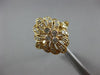 ESTATE WIDE .36CT ROUND DIAMOND 14K YELLOW GOLD 3D FILIGREE MILGRAIN FLOWER RING