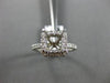 ESTATE LARGE .4CT DIAMOND 14K WHITE GOLD CLASSIC HALO SEMI MOUNT ENGAGEMENT RING