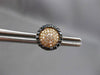 ESTATE .57CT WHITE & BLACK DIAMOND 14KT ROSE & BLACK GOLD CIRCULAR STUD EARRINGS