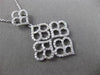 ESTATE .60CT DIAMOND 14KT WHITE GOLD 3D HEART CLUSTER FLOATING PENDANT & CHAIN