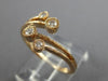 ESTATE .17CT DIAMOND 14K ROSE GOLD 4 STONE FILIGREE MILGRAIN CRISS CROSS RING