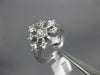 ESTATE WIDE .88CT DIAMOND 14KT WHITE GOLD 3D CLASSIC SNOWFLAKE FROZEN LOVE RING