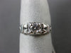 ANTIQUE .35CT DIAMOND 18K WHITE GOLD CLASSIC OPEN FILIGREE ENGAGEMENT RING #9104