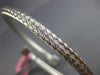 ESTATE LARGE .62CT DIAMOND 14K WHITE GOLD MESH WOVEN CRISS CROSS BANGLE BRACELET