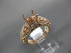 ESTATE .36CT DIAMOND 14KT ROSE GOLD 3D OPEN FILIGREE SEMI MOUNT ENGAGEMENT RING