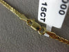 ANTIQUE 1.15CT ROUND & BAGUETTE DIAMOND 14KT YELLOW GOLD TWIST NECKLACE #21580