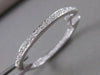 ESTATE LARGE .72CT DIAMOND HOOP EARRINGS 14K WHITE GOLD SIMPLY BEAUTIFUL !!!!!!!