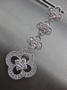ESTATE LARGE 2.82CT DIAMOND 14K WHITE GOLD JOURNEY MULTI FLOWER HANGING EARRINGS