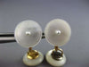 ESTATE LARGE AAA MOTHER OF PEARL 14KT YELLOW GOLD 3D DOUBLE SIDED CUFF LINKS