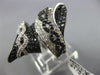 ESTATE MASSIVE 4.36CT WHITE & BLACK DIAMOND 14K WHITE GOLD 3D INFINITY LOVE RING