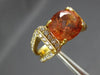 ESTATE LARGE 5.77CT DIAMOND & AAA PEACH MORGANITE 14K WHITE GOLD ENGAGEMENT RING