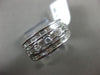 ESTATE WIDE 1.26CT ROUND & BAGUETTE DIAMOND 18KT WHITE GOLD 3D ANNIVERSARY RING