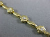 ANTIQUE .39CT ROUND DIAMOND 14K YELLOW GOLD CLASSIC DAISY FLOWER BRACELET #16266