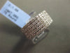 ESTATE 1.08CT DIAMOND 18KT WHITE GOLD MULTI ROW CLASSIC PAVE ANNIVERSARY RING