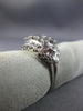 ANTIQUE WIDE .50CT DIAMOND PLATINUM 3D FILIGREE WEDDING ANNIVERSARY RING #26220