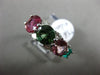 ESTATE 3.88CT DIAMOND & AAA MULTI COLOR TOURMALINE 14KT WHITE GOLD JOURNEY RING