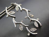 ESTATE .40CT DIAMOND 14K WHITE GOLD MULTI LEAF ELONGATED HANGING EARRINGS #21077
